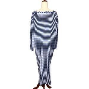 Zara Blue and White Striped Top